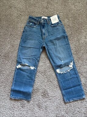 Abercrombie High Rise Ankle Straight 28 xshort